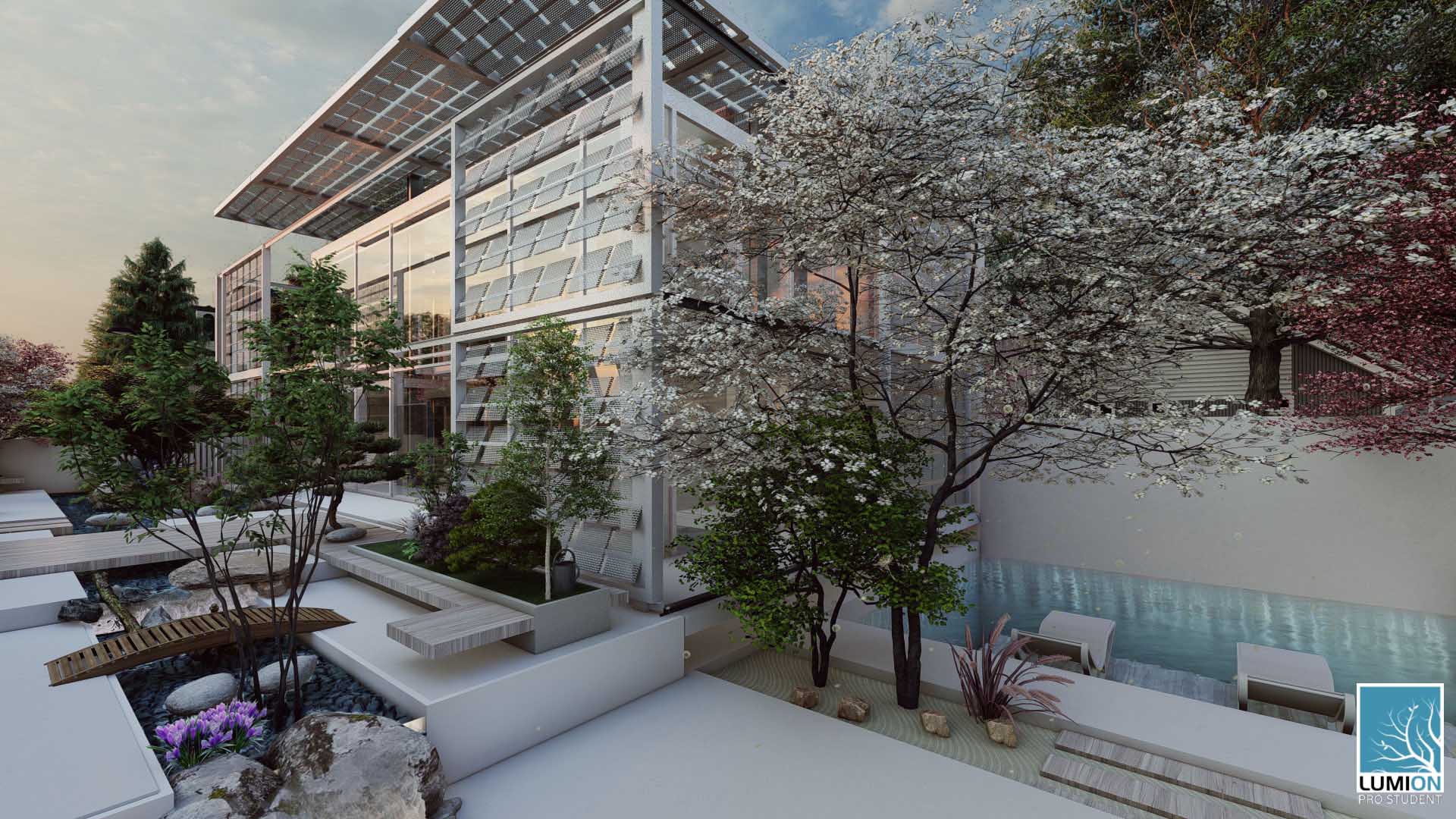 RENDER 1 Schiebehaus Studente Lorenzo Fortunato classe 3G architettura prof Anzalone