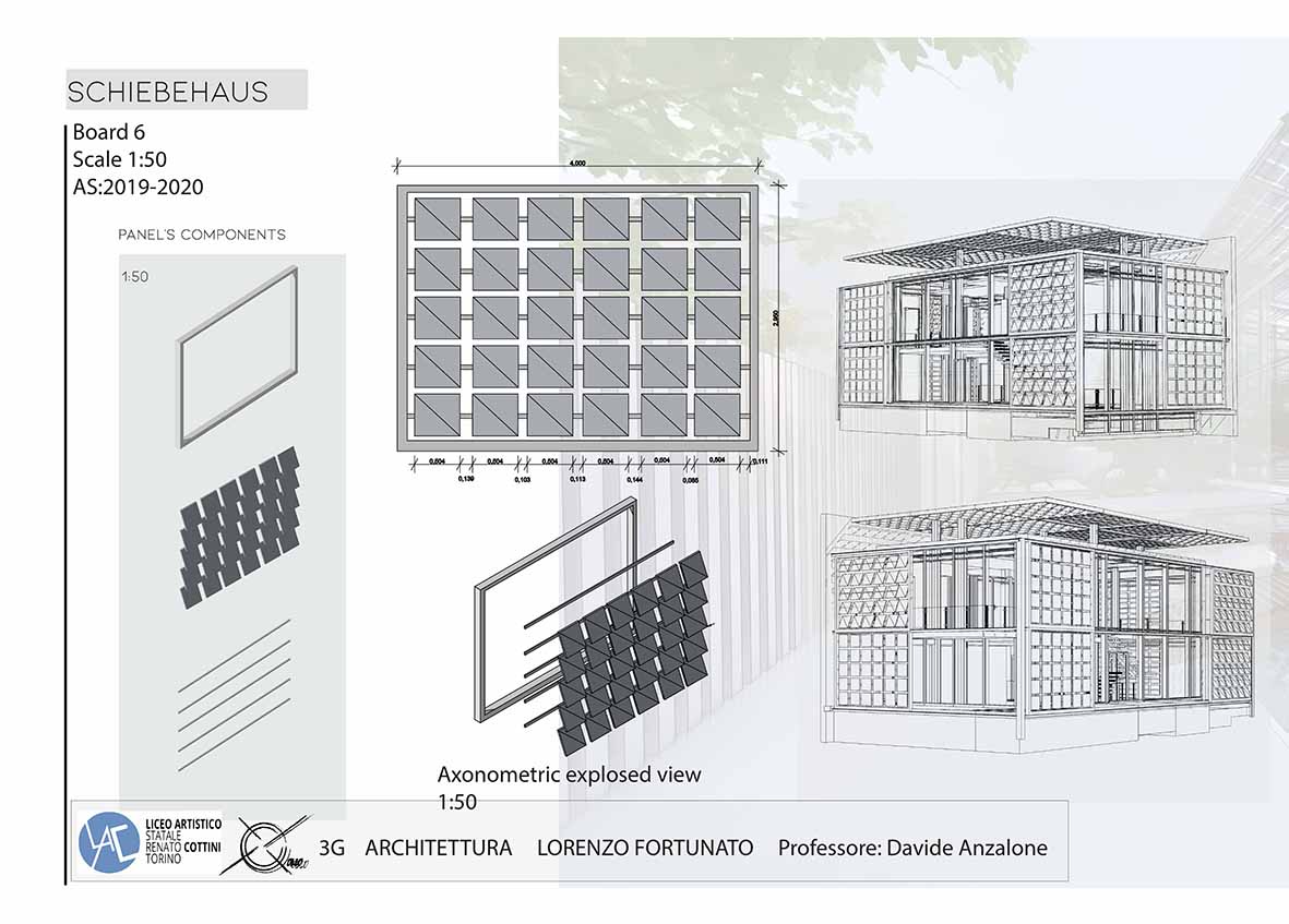 Schiebehaus Tavola 11 Studente Lorenzo Fortunato classe 3G architettura prof Anzalone