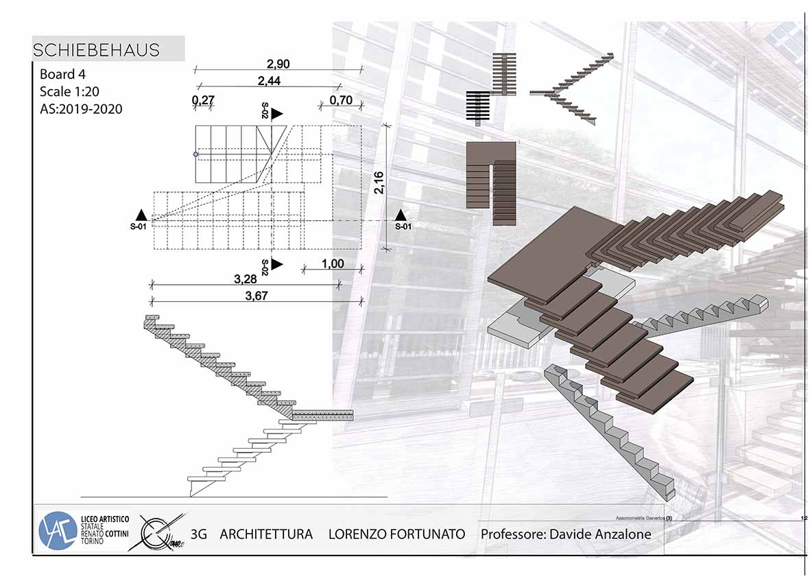 Schiebehaus Tavola 7 Studente Lorenzo Fortunato classe 3G architettura prof Anzalone